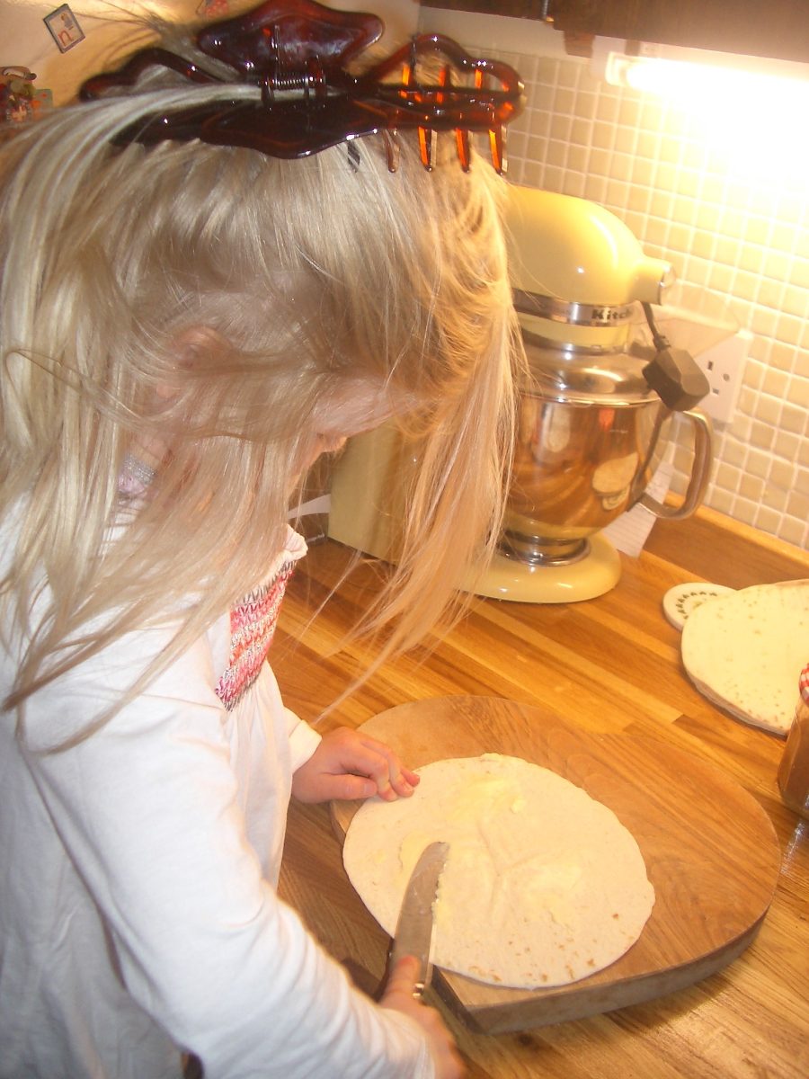 Little girl cooking