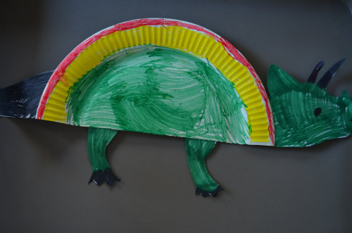 dinosaur unit study-triceratops-art 2