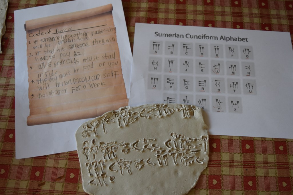 Writing a Cuneiform law into clay